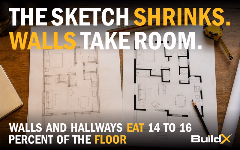 Why Does an ADU Floor Plan Shrink Once the Walls and Hallways Are Drawn?