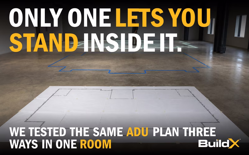 Is Walking a Full-Scale Projection of Your ADU Plan Better Than a Printed Plan or Blue Tape on the Floor?