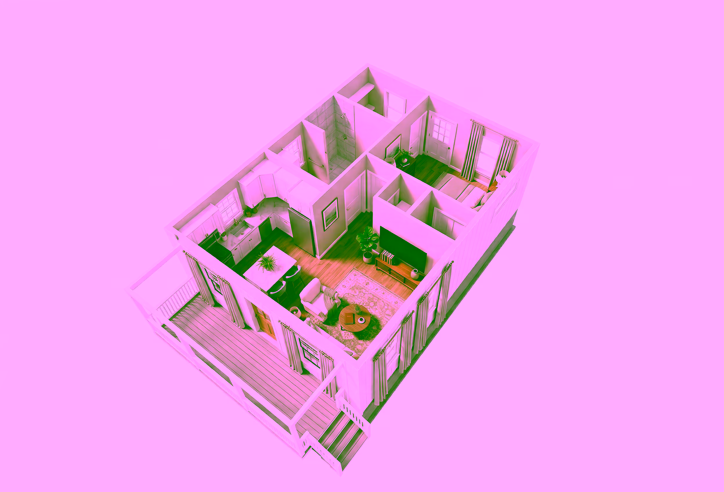 X-2 The Hideaway  3D View