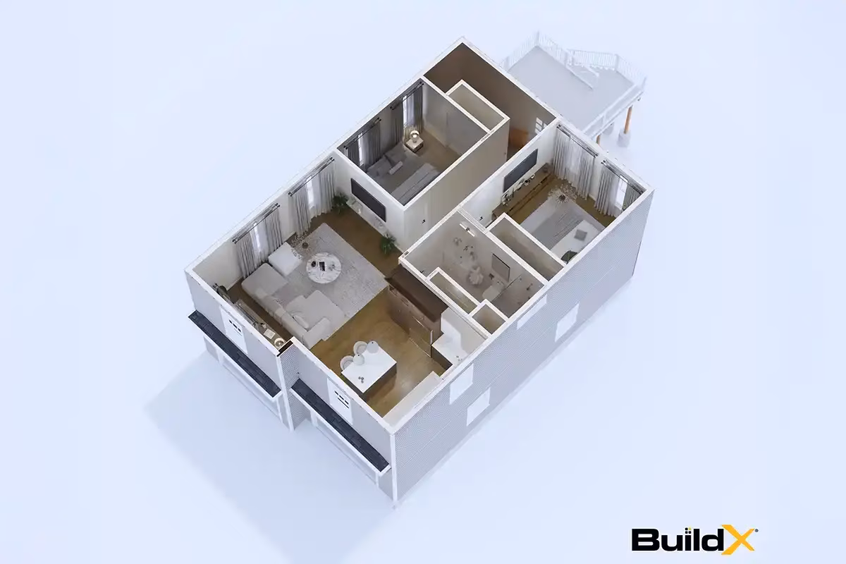 X-7 The Gables  3D View
