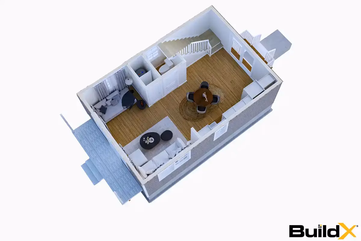 X-8 The Garden House  3D View 2