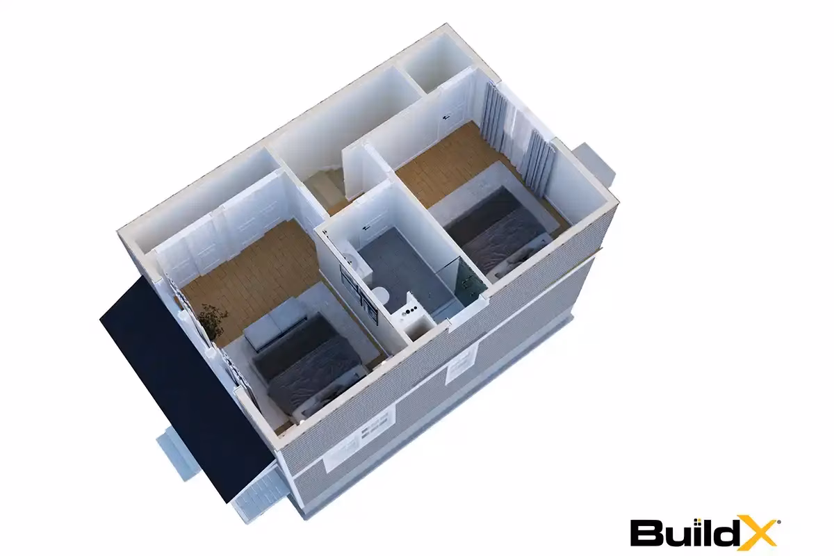 X-8 The Garden House  3D View