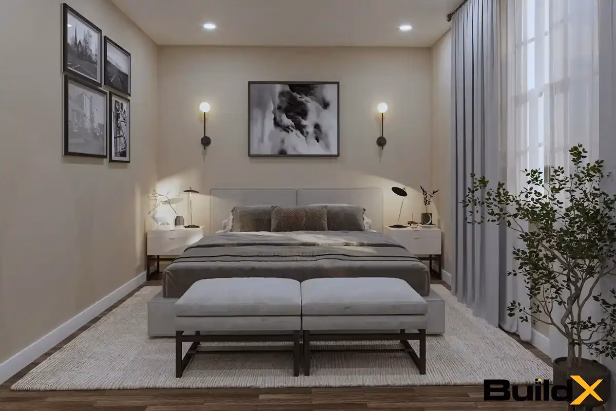 X-8 The Garden House  Bedroom